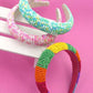 JOSSLYN by wall to wall - COLORFUL SEED BEADED HEADBAND | 40HB126