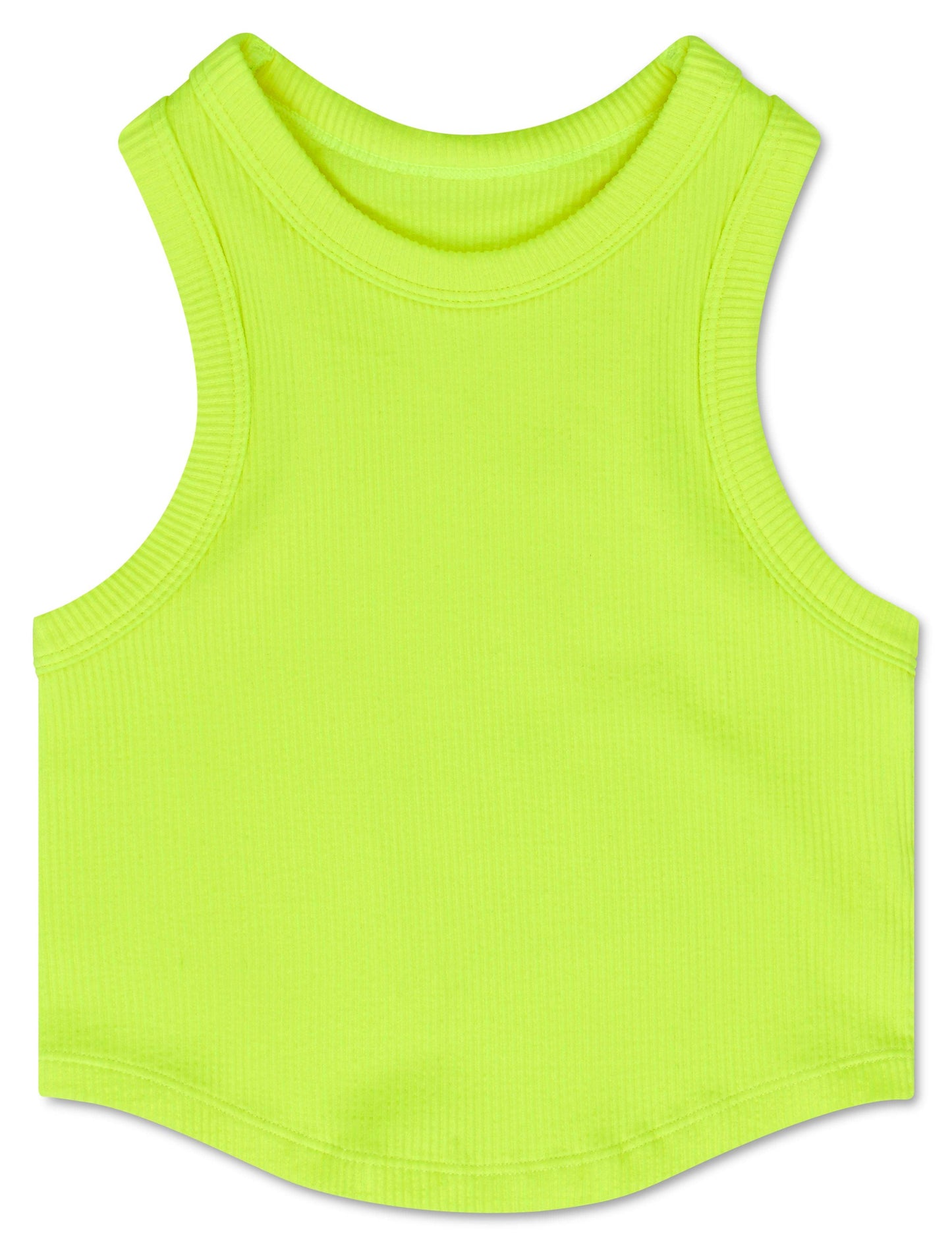 Iscream - NEON YELLOW CROPPED RACER BACK TOP (MED/LG)