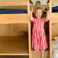 Polished Prints - Red Striped Holiday Dress - Girls Clothing - Christmas 2025