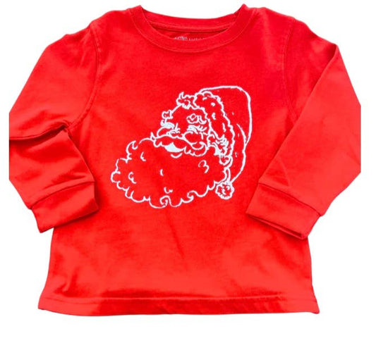 Mustard and Ketchup Kids - Long-Sleeve Red Santa T-Shirt