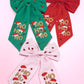 JOSSLYN by wall to wall - CHRISTMAS HO HO HO BOW SEED BEAD HAIR CLIPS | 91HC4530