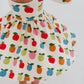 Good Apples Kids - 3/4 Sleeve Twirl Dress in Apples
