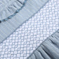 Lil Cactus - Light Blue Pinstripe Smocked Ruffle Dress