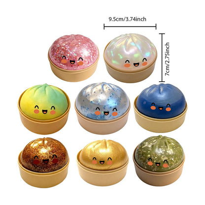 Auraquise - Squishy Dumpling Realistic Steamed Bun Stress Relief Squeeze Toy