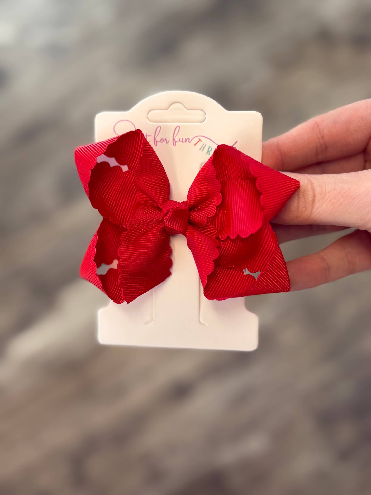 Just For Fun Threads - Scallop Edge Hair Bows