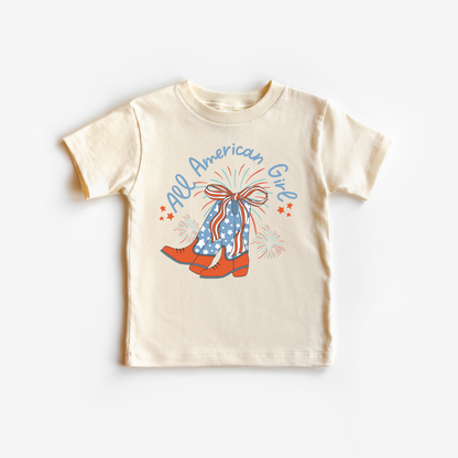 Benny & Ray Apparel - All American Girl Cowboy Boots 4th of July Shirt
