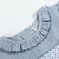 Lil Cactus - Light Blue Pinstripe Smocked Ruffle Dress
