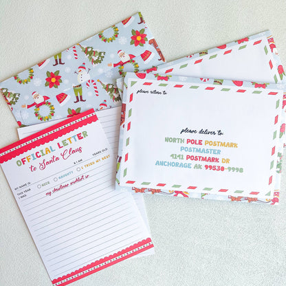 The Paxton Press - Santa Mail Kit - Christmas Writing Kit - 2024 Redesign