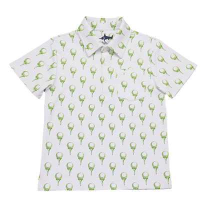 Saltwater Boys Company - Inshore Boys Performance SS Polo White Golf