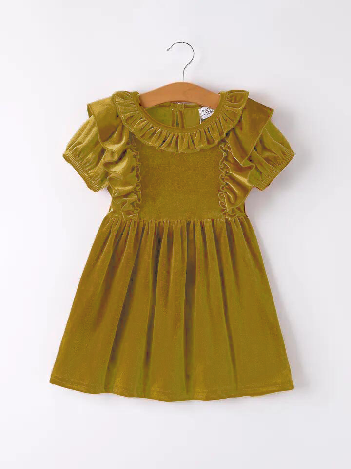 Rylee Faith Designs - Autumn Velvet Girls Dress