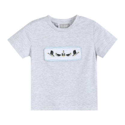 Light Gray Mallard Smocked Shirt and Shorts
