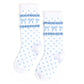Little Stocking Co. - Blue Bow Scalloped Knee Socks