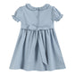 Lil Cactus - Light Blue Pinstripe Smocked Ruffle Dress