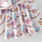 Auraquise - Girls Summer Cartoon Cute Magical Printed Party Outfits