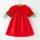 Rylee Faith Designs - Christmas Girls Dress : Adorable Green Christmas Tree Embroidery
