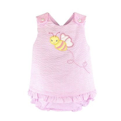 Petit Ami & Zubels - Bee Applique Popover Top & Bloomer Set