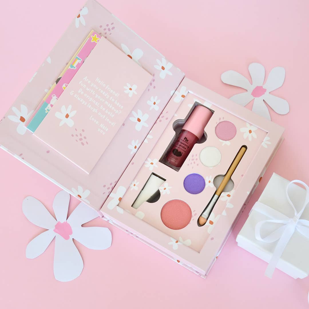 no nasties kids - Nala Kids Natural Pressed Powder Pink Makeup Palette Kit