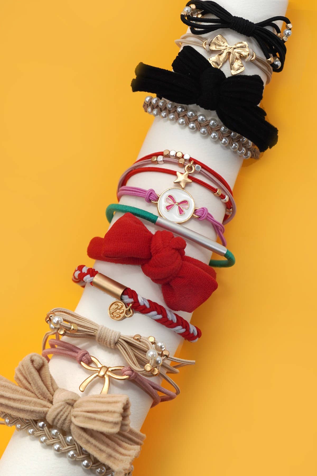 JOSSLYN by wall to wall - BOHO DUAL FUNCTION KNOT BRACELET HAIR TIES | 40BH105