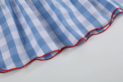 Lil Cactus - Red, White and Blue Flutter Dress