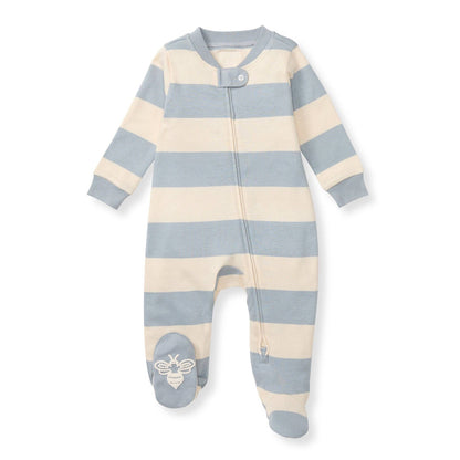 Burt's Bees Baby - Rugby Stripe Organic Cotton Sleep & Play - Quarry