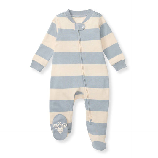 Burt's Bees Baby - Rugby Stripe Organic Cotton Sleep & Play - Quarry