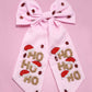 JOSSLYN by wall to wall - CHRISTMAS HO HO HO BOW SEED BEAD HAIR CLIPS | 91HC4530
