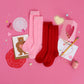 Little Stocking Co. - Bright Red Scalloped Knee High Socks