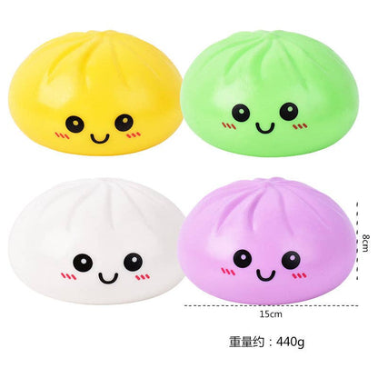 Auraquise - Large Jumbo Mystery Squishy Dumpling Realistic Steamed Bun Stress Relief Squeeze Toy