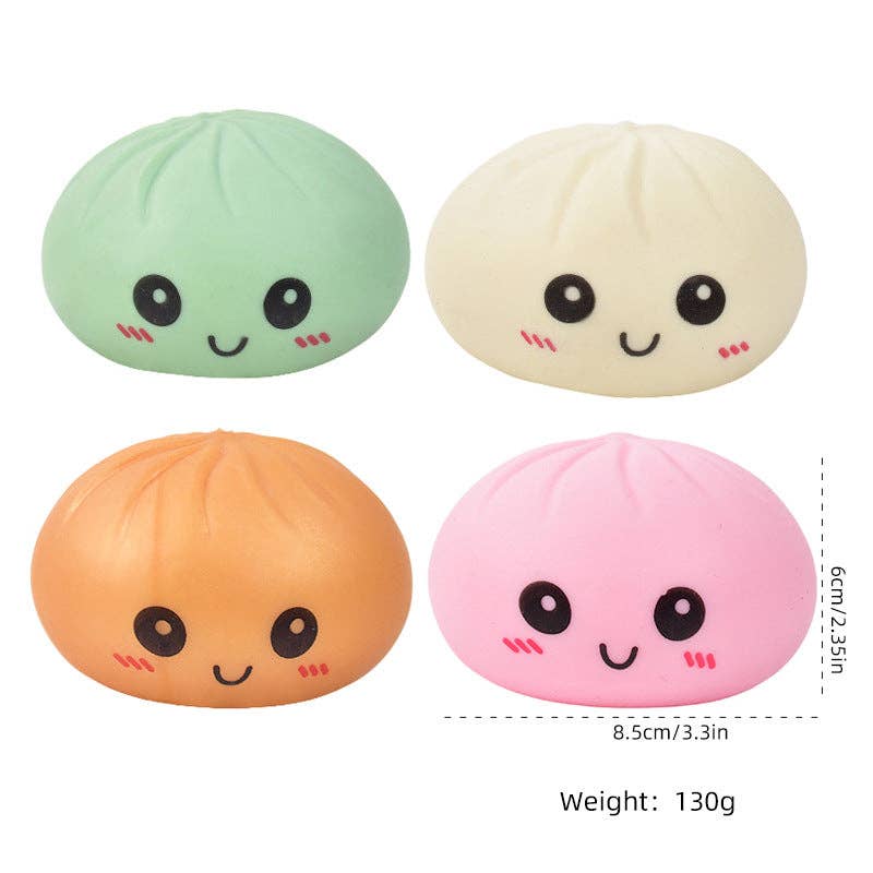 Auraquise - Cartoon Jumbo Mystery Squishy Dumpling Realistic Steamed Bun Stress Relief Squeeze Toy