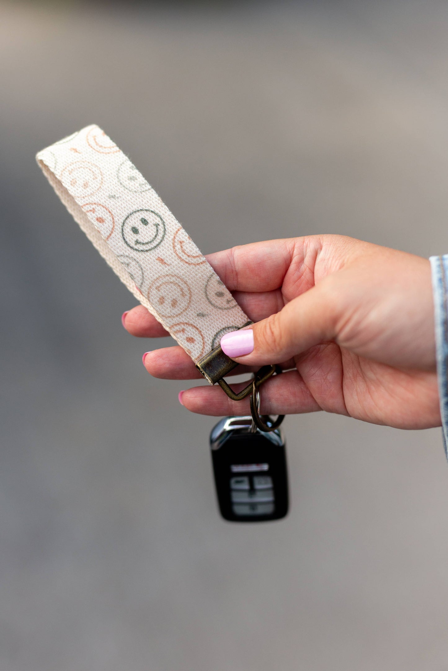 Frederick Family Co. - Canvas Wristlet Lanyard Keychain -  Car Key Fob Holder