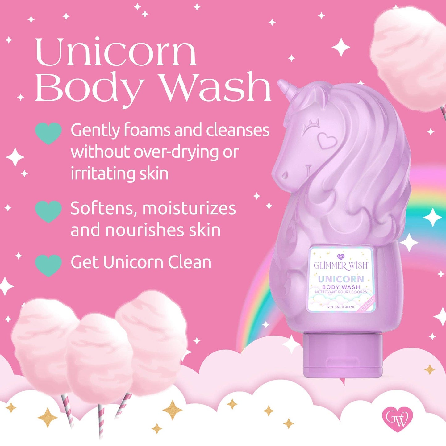 Glimmer Wish - Unicorn Body Wash— Fragrance Free & Dye Free