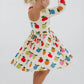 Good Apples Kids - 3/4 Sleeve Twirl Dress in Apples