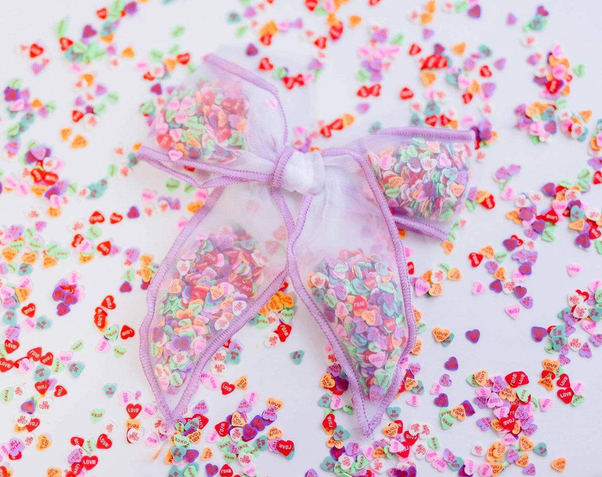 Cheeky Plum - Mesh Shaker Bow - Sweetheart