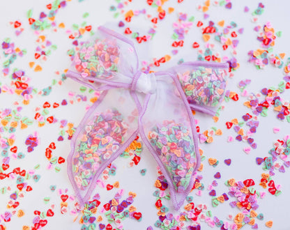 Cheeky Plum - Mesh Shaker Bow - Sweetheart