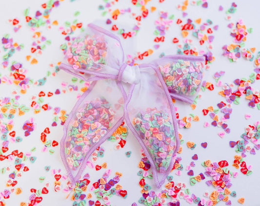 Cheeky Plum - Mesh Shaker Bow - Sweetheart
