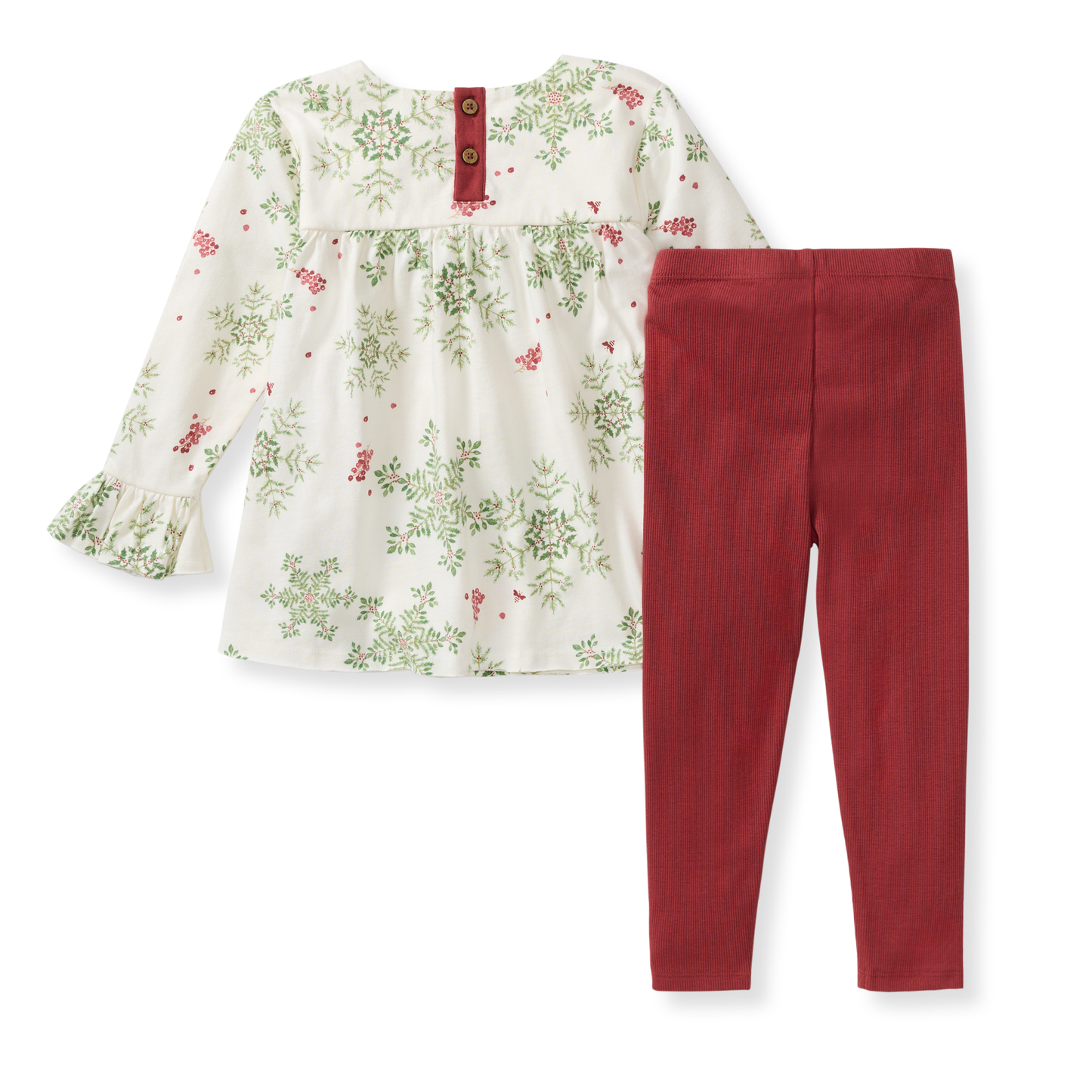 Burt's Bees Baby - Holiday Snowflakes Organic Tunic & Pants Set