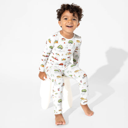 Bellabu Bear - Fall Vibes Bamboo Kids Pajamas