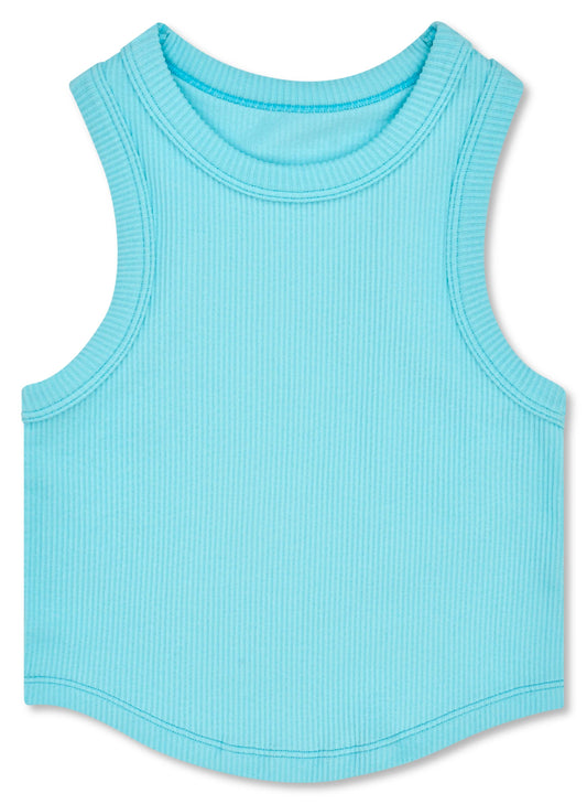 Iscream - ICE BLUE CROPPED RACER BACK TOP (MED/LG)
