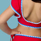 RuffleButts + RuggedButts - Girls Vintage Red Crochet Detail Butterfly Tankini 2-Piece Swimsuit