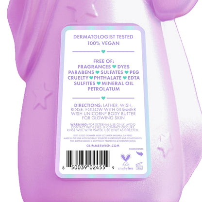 Glimmer Wish - Unicorn Body Wash— Fragrance Free & Dye Free