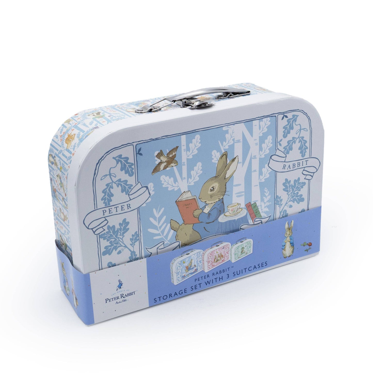 Robert Frederick Ltd - Beatrix Potter Children’s Triple Carry Case Set - Official 3-Piece Storage & Travel Cases