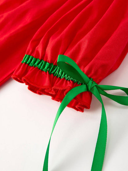 Rylee Faith Designs - Christmas Girls Dress : Adorable Green Christmas Tree Embroidery