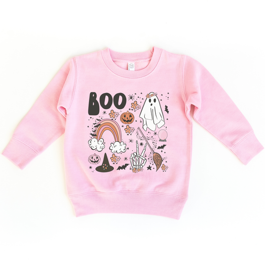 Benny & Ray Apparel - Halloween Favorites Spooky Boo Toddler and Youth Sweatshirt