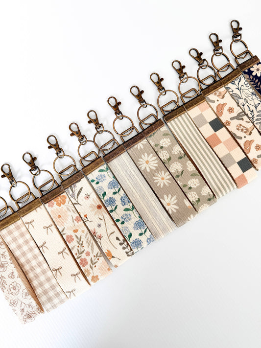 Frederick Family Co. - Canvas Wristlet Lanyard Keychain -  Car Key Fob Holder