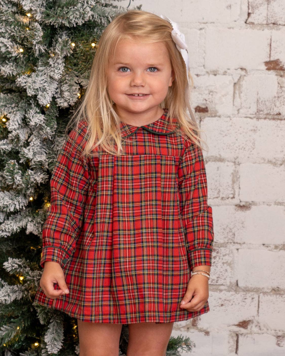 The Oaks Apparel Company - Ava Red Tartan Bloomer Set