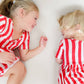Polished Prints - Red Striped Holiday Dress - Girls Clothing - Christmas 2025