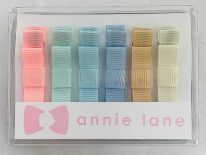 Box of 6 hair bows - solid #8