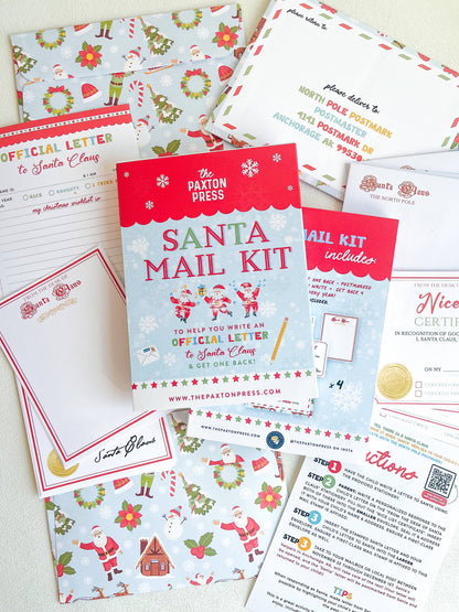 The Paxton Press - Santa Mail Kit - Christmas Writing Kit - 2024 Redesign