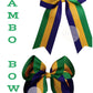 Just For Fun Threads - Mardi Gras Stripe Long Tail Hair Bow