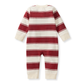 Burt's Bees Baby - Rugby Peace Stripe Baby Boy Jumpsuit - Brick Red